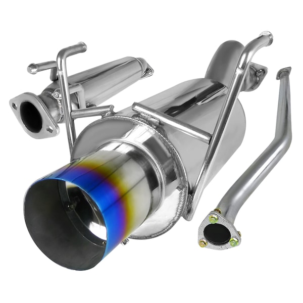 Spec-D Tuning 02-05 Honda Civic 2.5 Inch Inlet N1 Style Catback Exhaust MFCAT2-CV023T-SD - main